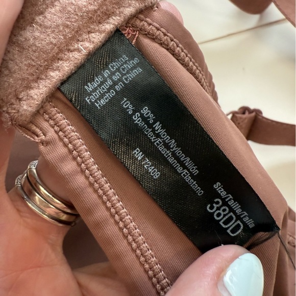 International Intimates Dark Brown Padded Bra Seamless Wireless Push Up Sze 38DD - Picture 3 of 3